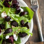 Maple Beets and Goat Cheese Salad