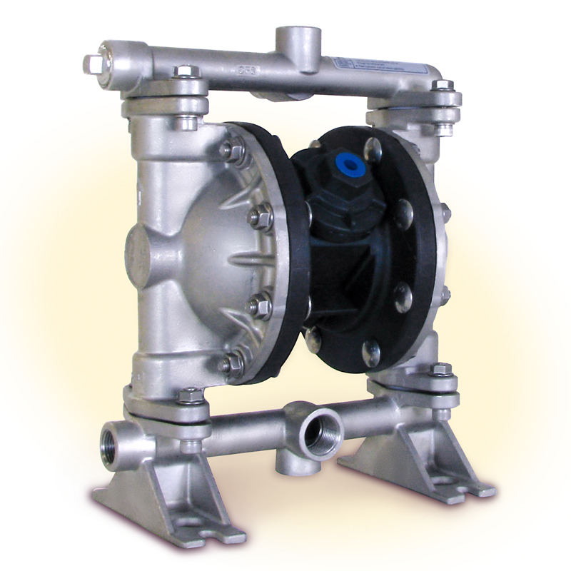 1 Stainless Steel Air Double Diaphragm Pump 45 GPM 220F 
