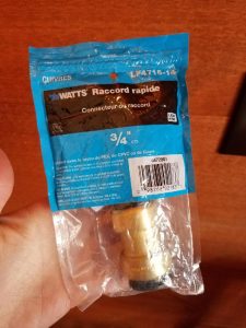 We recommend using "Shark Bite" for plumbing