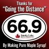 Thanks for Going the Distance By Making Pure Maple Syrup! Sticker, 66.9 BRIX