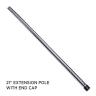 21" Extension Pole for Flue Scraper, Capped End Piece